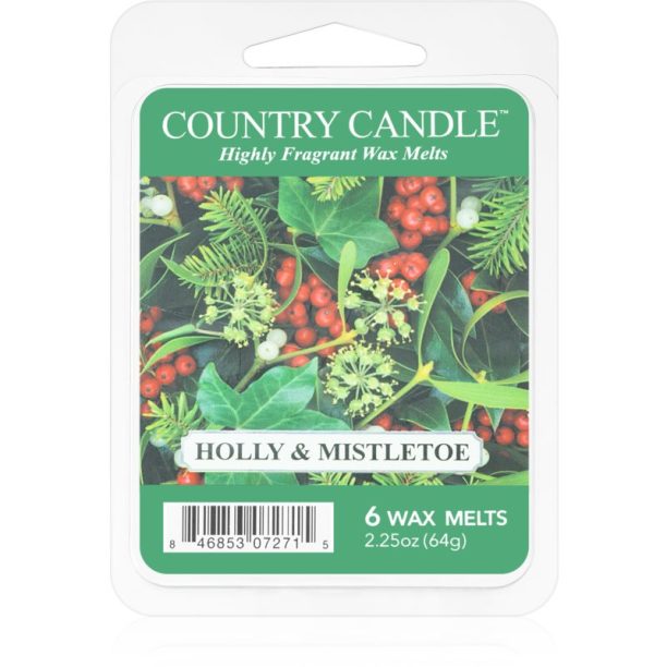 Country Candle Holly & Mistletoe восък за арома-лампа 64 гр.