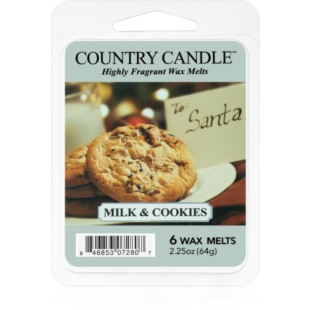 Country Candle Milk & Cookies восък за арома-лампа 64 гр.