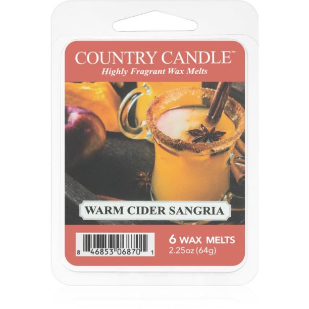 Country Candle Warm Cider Sangria восък за арома-лампа 64 гр.