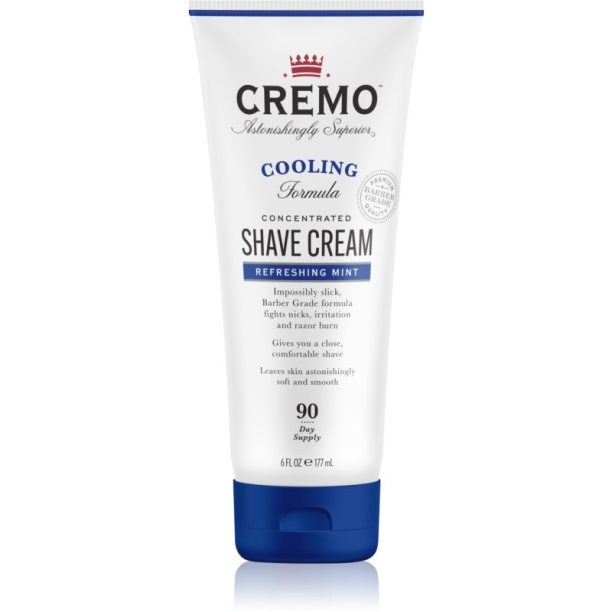 Cremo Refreshing Mint Cooling Shave Cream крем за бръснене в туба за мъже 177 мл.