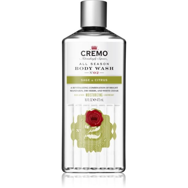 Cremo Sage and Citrus Body Wash почистващ душ гел за мъже 475 мл. на ниска цена