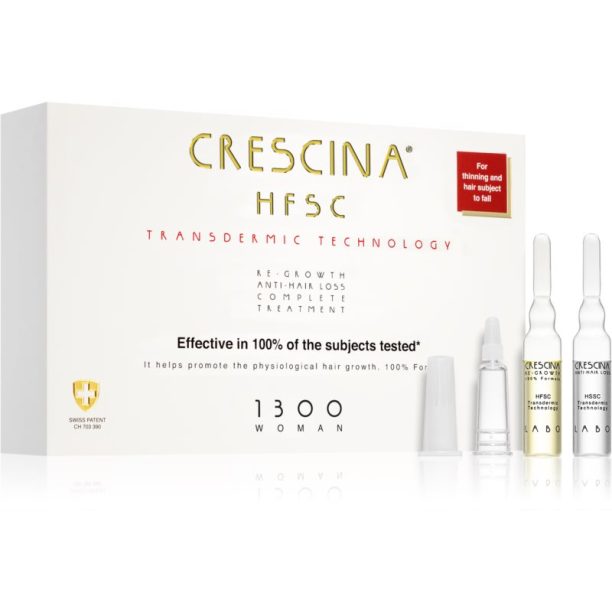 Crescina Transdermic 1300 Re-Growth and Anti-Hair Loss грижа за растеж на косата против косопад за жени 20x3