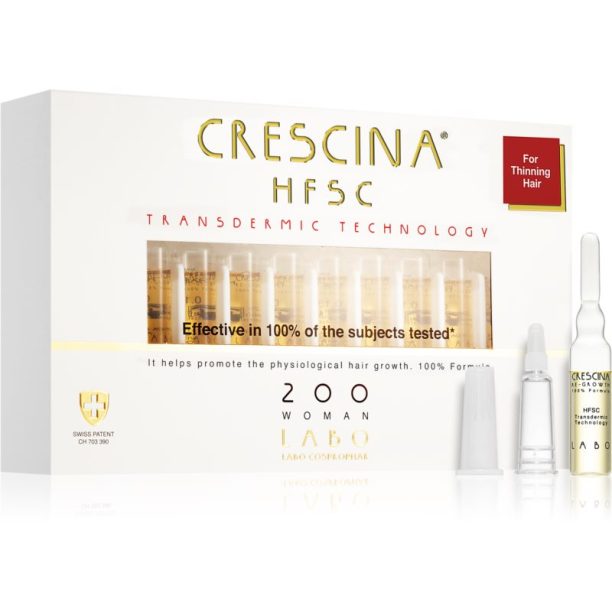 Crescina Transdermic 200 Re-Growth грижа за растеж на косата за жени 20x3