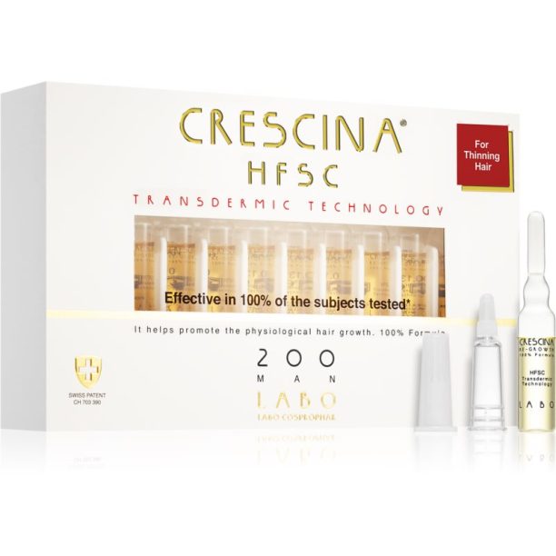 Crescina Transdermic 200 Re-Growth грижа за растеж на косата за мъже 20x3