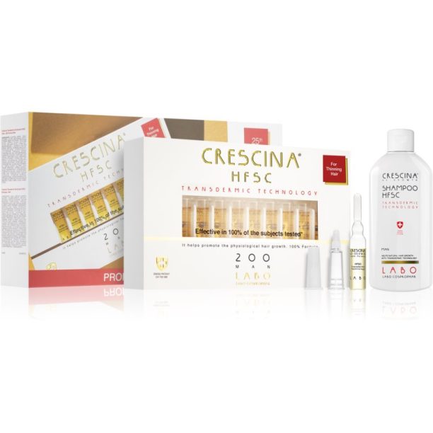 Crescina Transdermic 200 Re-Growth комплект за растеж на косата за мъже