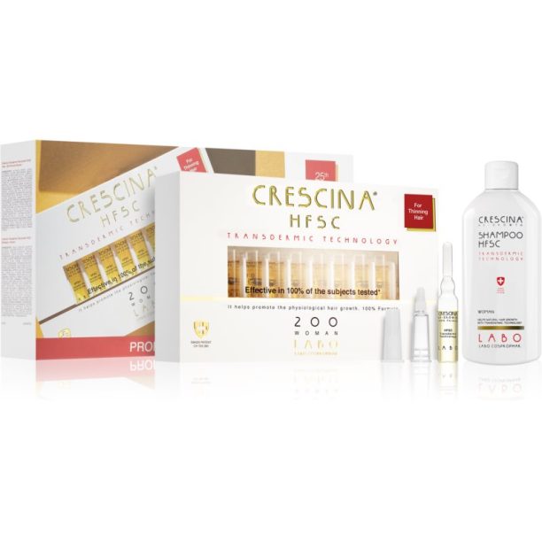 Crescina Transdermic 200 Re-Growth комплект (за растеж на косата) за жени