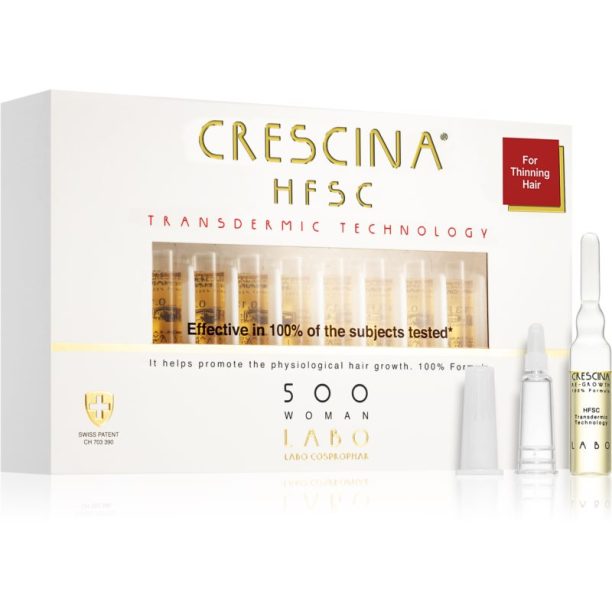 Crescina Transdermic 500 Re-Growth грижа за растеж на косата за жени 20x3