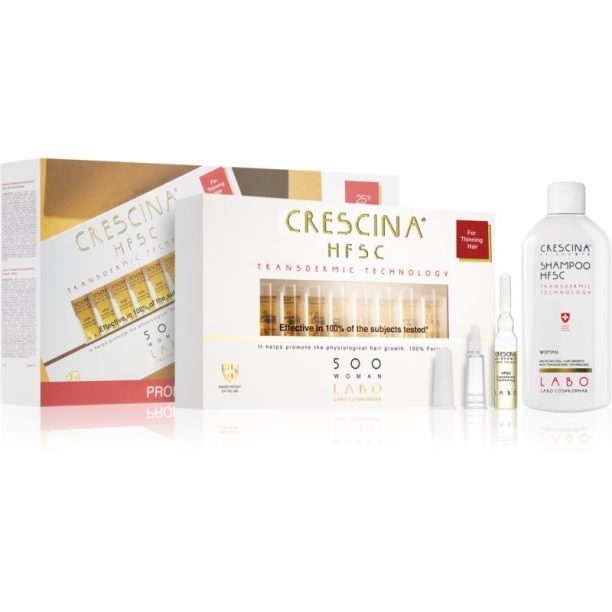 Crescina Transdermic 500 Re-Growth комплект (за растеж на косата) за жени