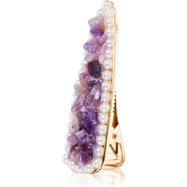 Crystallove Amethyst Hair Clip фиба за коса 1 бр. на ниска цена