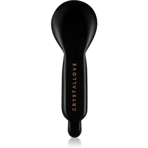 Crystallove Black Obsidian Spoon Eye Gua Sha уред за масаж на зоната около очите 1 бр.