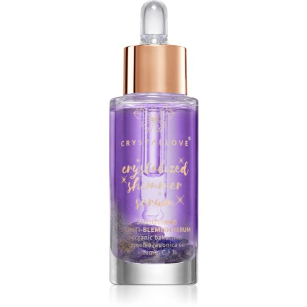 Crystallove Crystalized Amethyst Shimmer Serum изглаждащ серум за намаляване несъвършенствата на кожата 30 мл. на ниска цена