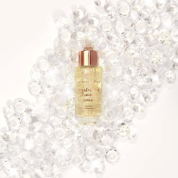 Crystallove Crystalized Clear Quartz Shimmer Serum стягащ серум за лице 30 мл. купи на топ цена