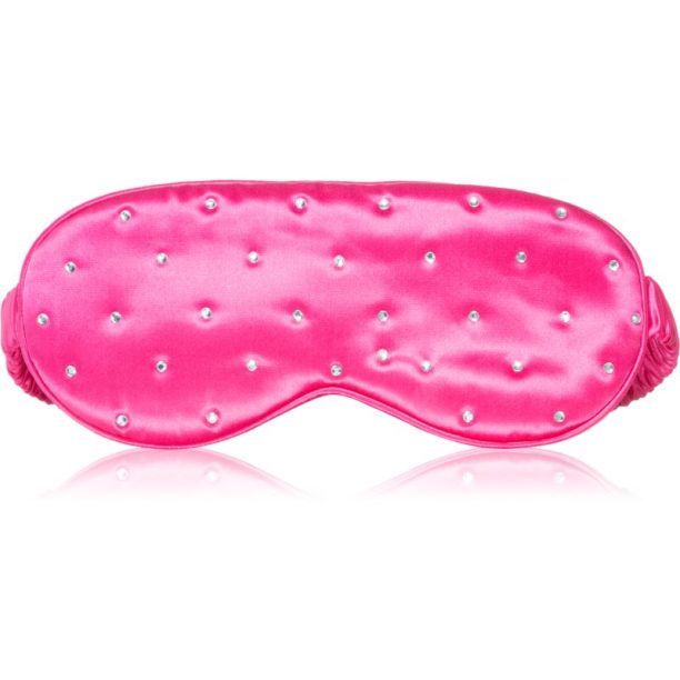 Crystallove Crystalized Silk Eye Mask маска за сън боя Hot Pink 1 бр. на ниска цена