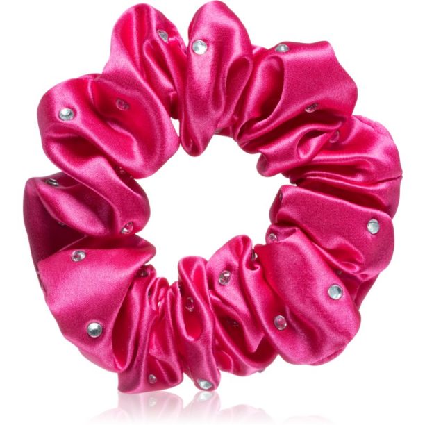 Crystallove Crystalized Silk Scrunchie копринен ластик за коса боя Hot Pink 1 бр. на ниска цена