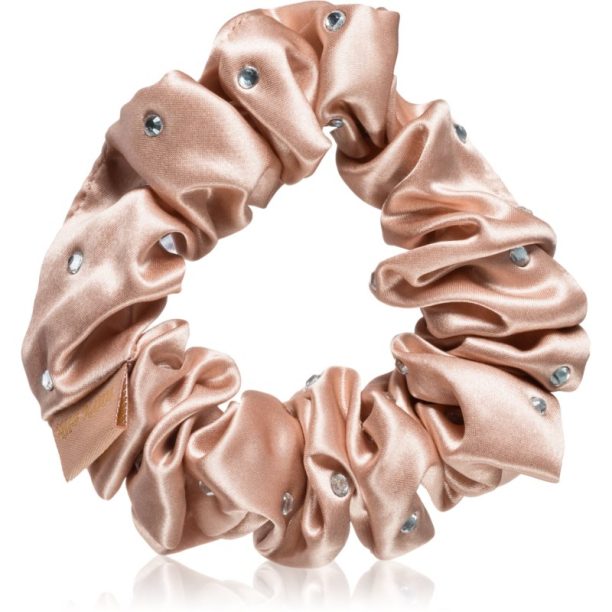 Crystallove Crystalized Silk Scrunchie копринен ластик за коса боя Rose Gold 1 бр. на ниска цена