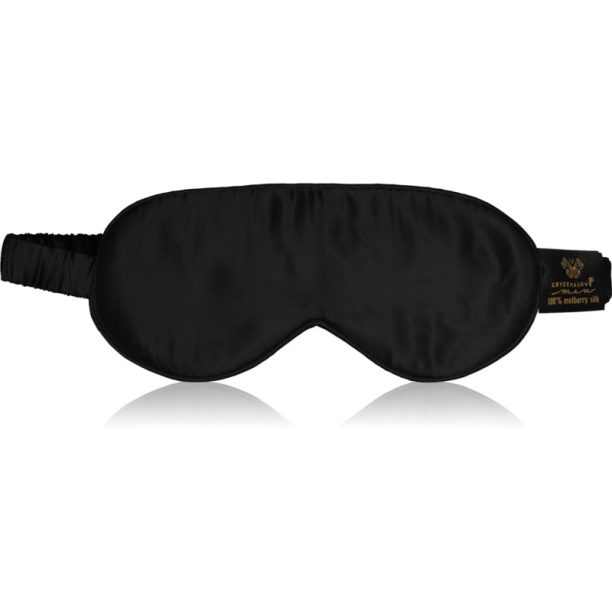 Crystallove Men Silk Eye Mask маска за сън Black 1 бр.