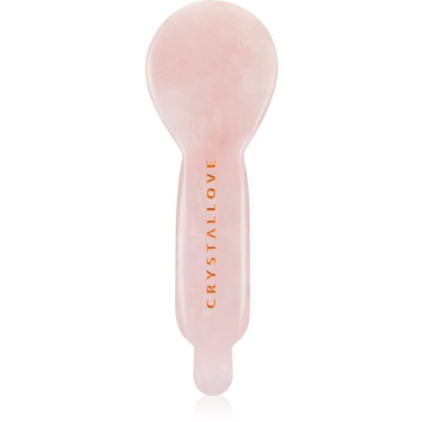 Crystallove Rose Quartz Spoon Eye Gua Sha уред за масаж на зоната около очите 1 бр. на ниска цена