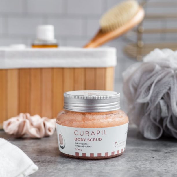 Curapil Intensive Skin Care Body Scrub захарен скраб за тяло с арганово масло 250 гр. на ниска цена