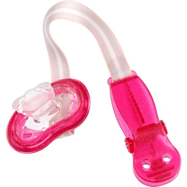 Curaprox Baby Dummy Holder клипс за биберон Pink 1 бр.