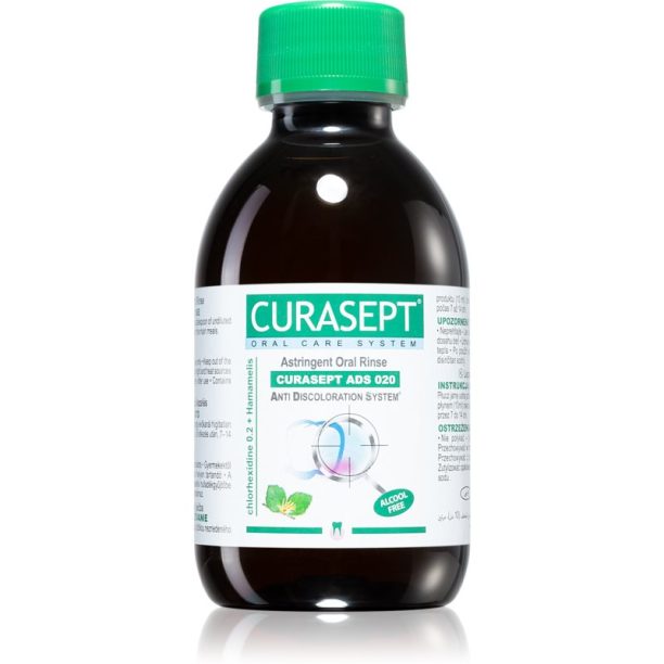 Curasept Ads Astringent 020 Oral Rinse успокояваща вода за уста срещу кървене на венците 200 мл.