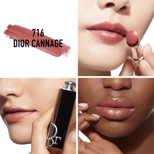 DIOR Dior Addict Refill бляскаво червило пълнител цвят 716 Dior Cannage 3