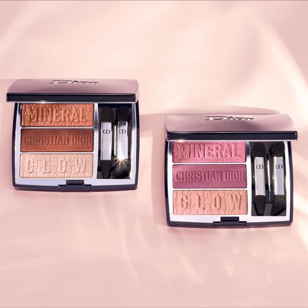 DIOR Diorshow 3 Couleurs Tri(O)blique Mineral Glow Limited Edition палитра сенки за очи цвят 733 Coral Glow 3