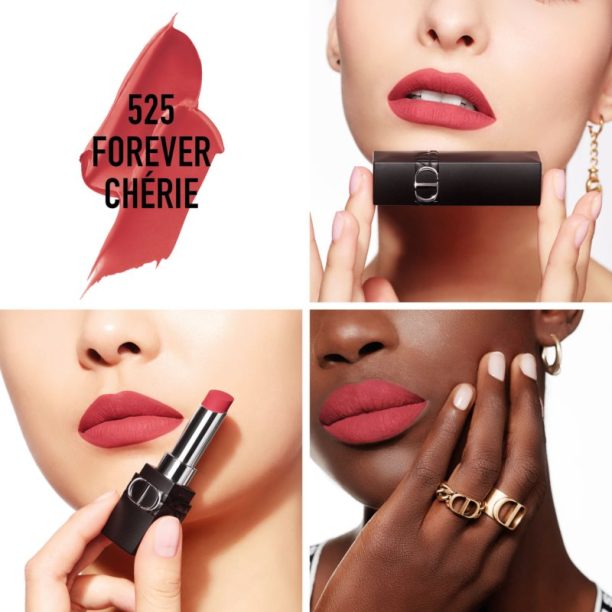 DIOR Rouge Dior Forever матиращо червило цвят 525 Forever Chérie 3