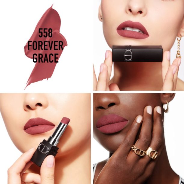 DIOR Rouge Dior Forever матиращо червило цвят 558 Forever Grace 3