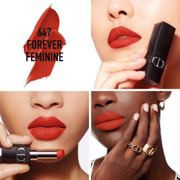 DIOR Rouge Dior Forever матиращо червило цвят 647 Forever Feminine 3