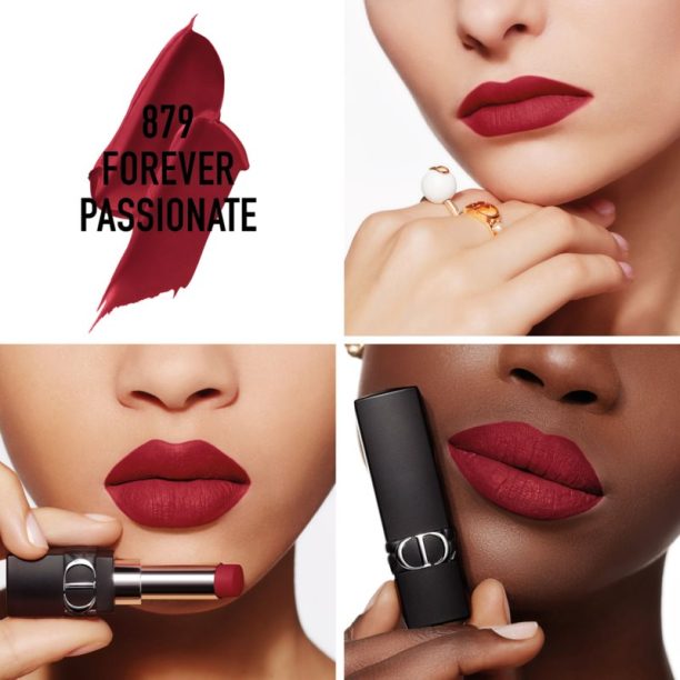 DIOR Rouge Dior Forever матиращо червило цвят 879 Forever Passionate 3