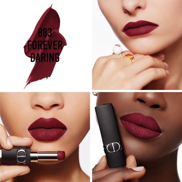 DIOR Rouge Dior Forever матиращо червило цвят 883 Forever Daring 3