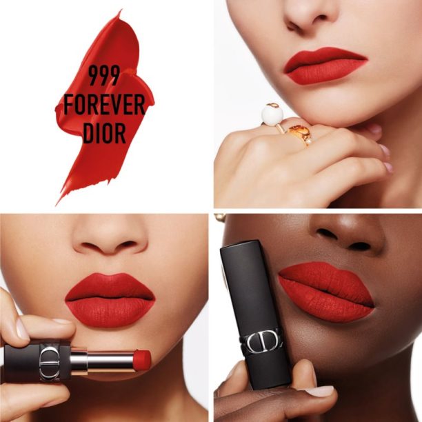 DIOR Rouge Dior Forever матиращо червило цвят 999 Forever Dior 3