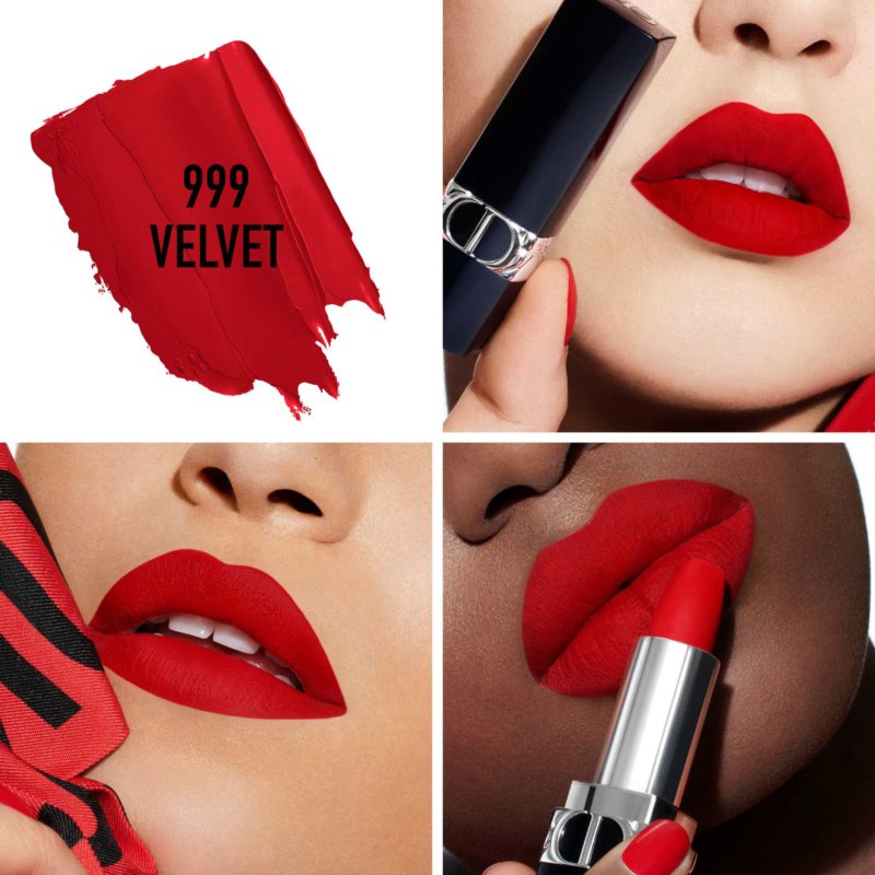 DIOR Rouge Dior The Refill дълготрайно червило пълнител цвят 999 Velvet 3