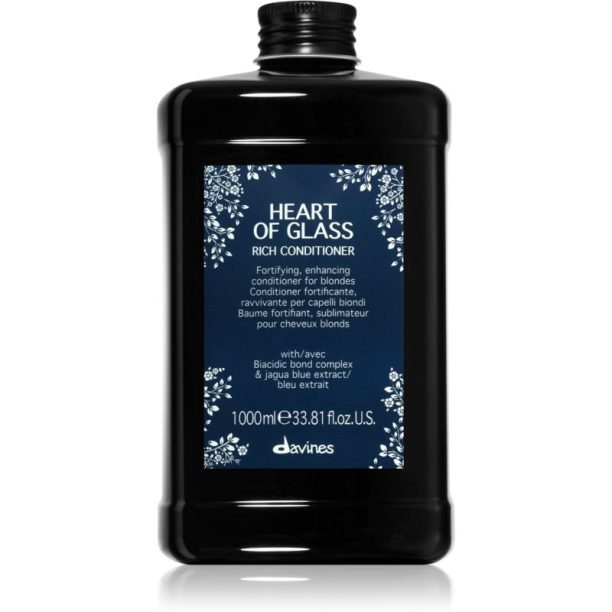 Davines Heart of Glass Rich Conditioner подсилващ балсам за руса коса 1000 мл.