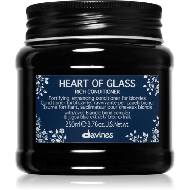 Davines Heart of Glass Rich Conditioner подсилващ балсам за руса коса 250 мл.