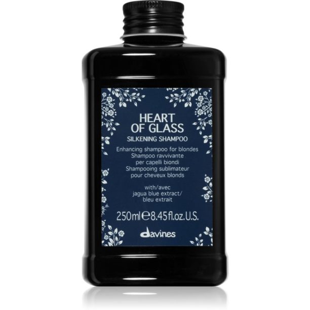 Davines Heart of Glass Silkening Shampoo нежен почистващ шампоан за руса коса 250 мл.