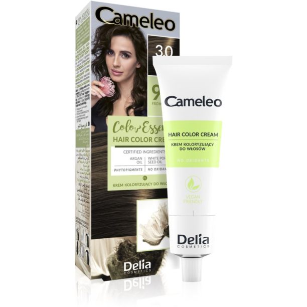 Delia Cosmetics Cameleo Color Essence боя за коса в туба цвят 3.0 Dark Brown 75 гр.