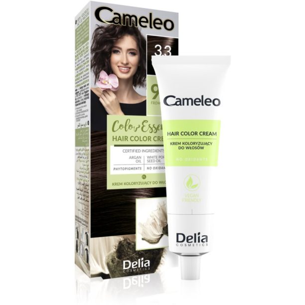 Delia Cosmetics Cameleo Color Essence боя за коса в туба цвят 3.3 Chocolate Brown 75 гр.