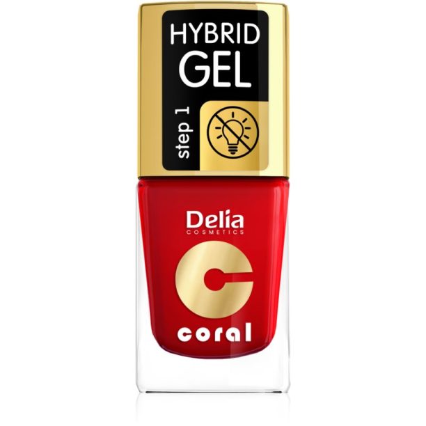 Delia Cosmetics Coral Nail Enamel Hybrid Gel гел лак за нокти цвят 01 11 мл.