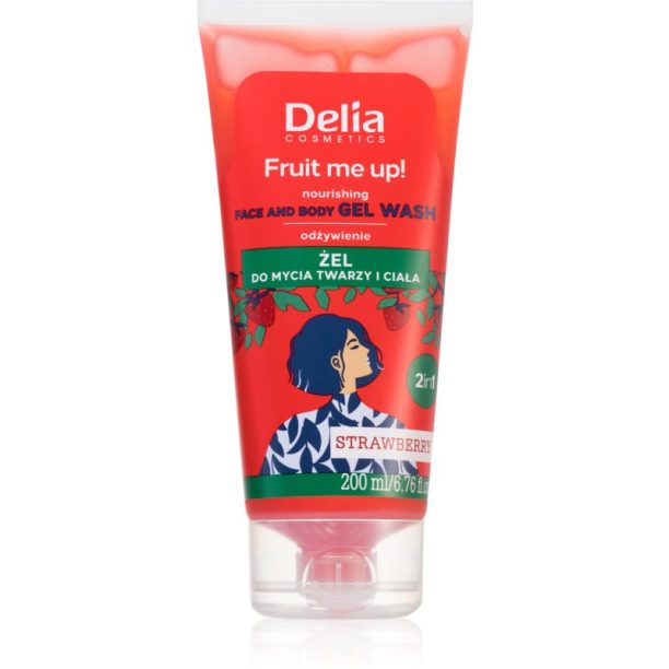 Delia Cosmetics FRUIT ME UP! измиващ гел за лице и тяло STRAWBERRY 200 мл.