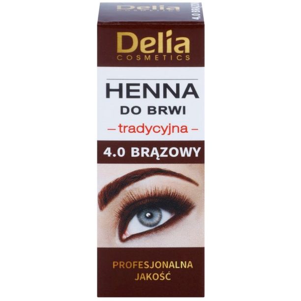 Delia Cosmetics Henna цвят за вежди цвят 4.0 Brown 2 g + 2 мл.