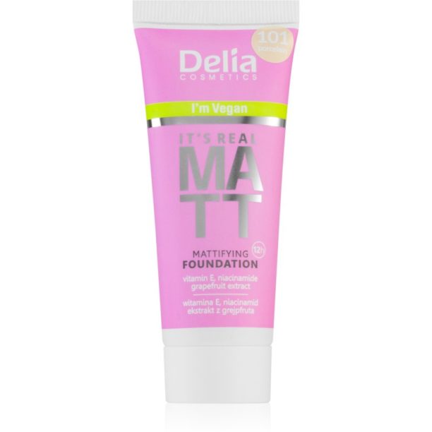 Delia Cosmetics It's Real Matt матиращ фон дьо тен цвят 106 coffee 30 мл.