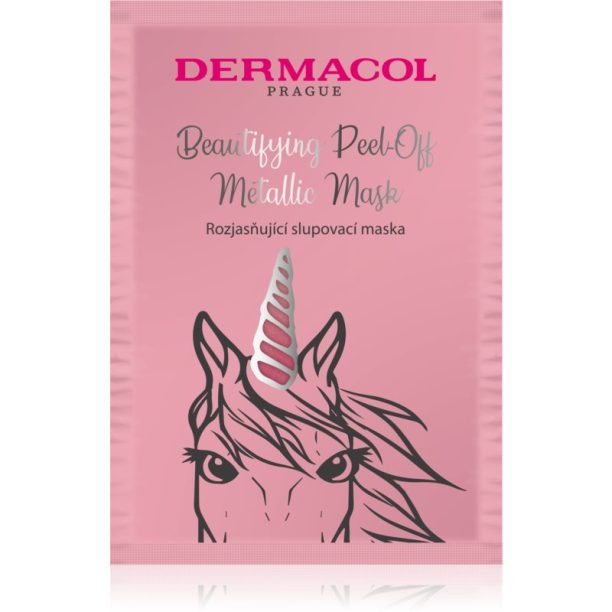 Dermacol Beautifying Peel-Off Metallic Mask отлепваща се маска  за озаряване на лицето