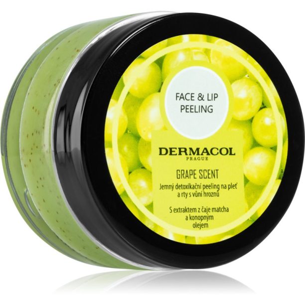 Dermacol Face & Lip Peeling Grape дълбоко почистващ пилинг за устни и скули 50 мл.