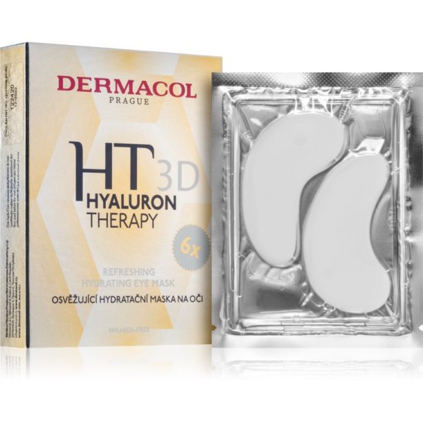 Dermacol Hyaluron Therapy 3D освежаваща хидратираща маска за очи 6 x 6 гр. на ниска цена