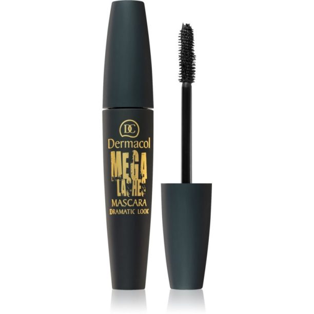 Dermacol Mega Lashes Dramatic Look спирала за обем и извиване на мигли цвят Black 13 мл.