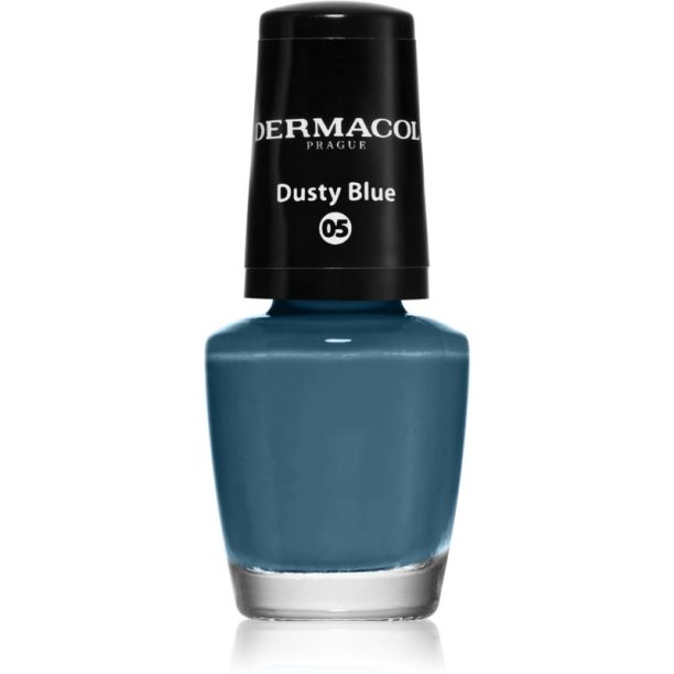 Dermacol Mini лак за нокти цвят 05 Dusty Blue 5 мл.