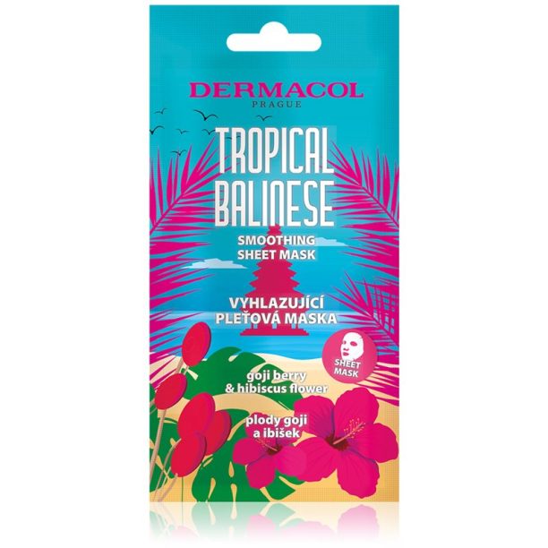 Dermacol Tropical Balinese платнена маска с изглаждащ ефект 23 гр.