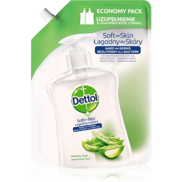 Dettol Soft on Skin Aloe Vera течен сапун пълнител 500 мл.