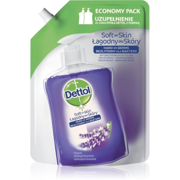 Dettol Soft on Skin Lavender течен сапун пълнител 500 мл.